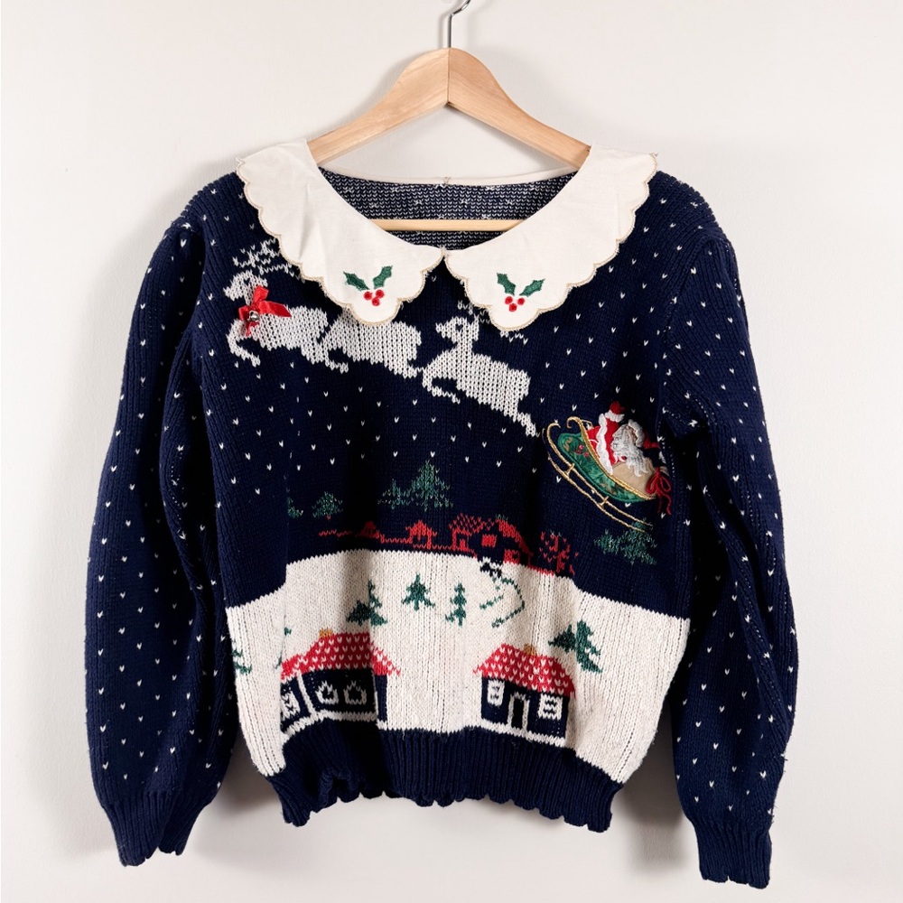 Vintage collared Christmas Sweater